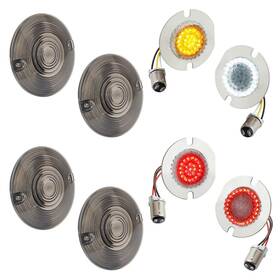 Nthreeauto Fban3mp24943 1157 Led Motorcycle Turn Signals 2 Inch Bullet Front Rear Lens Covers K