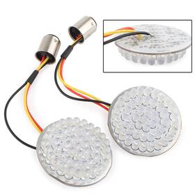 Onegogogo 136789231981 Pair 2 Inch 48-led Turn Signal Light Bulb Lamp For Harley Bobber Chopper Cafe