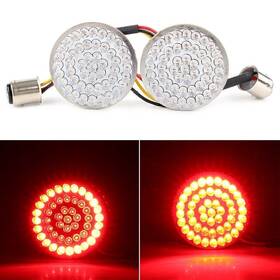 Onegogogo 136789251644 Red Turn Signal Light Indicator Bulbs 2 Inch 48 Led Lamp For Harley Honda