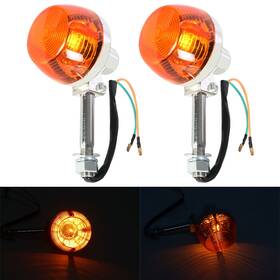 Oner-store0 1478250 2 Turn Signal Light 8mm 12v For Honda Ct70 Ct90 Xl100 Cb350 Cm400 Cb450 Cb750