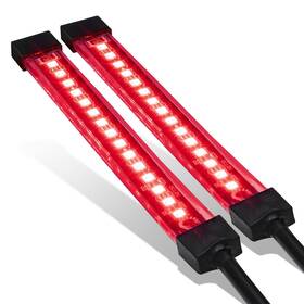 Online Led Store Sil0321-rd True Mods 2pc 5 Inch Red Motorcycle Turn Signal And Brake Tail Light Strip Kit