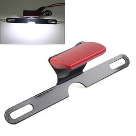 Orangeltduk 665897349986 License Plate Mount Holder Bracket With Led Brake Tail Light Fit Motorcycle Red