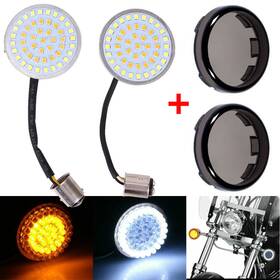 Oumurs Acc-2172hl02701-1 For Harley Street Glide Road King 1157 Led Turn Signal Front / Rear Lights Amber