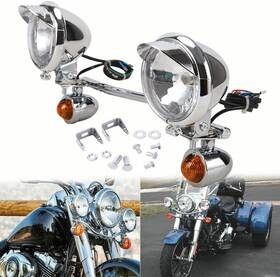 Oumurs B08s3qtl3v Turn Signal Lamp Fog Spot Light Bar Set For Honda Yamaha Harley Suzuki Kawasaki