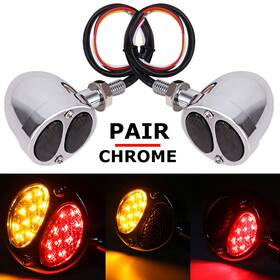 Oumurs Mpp2172hlooo27ooo2-a 2pc Bullet Motorcycle Led Turn Signal Blinker Lights For Harley Touring Softail