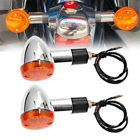 Oumurs Nika-172un00140-a 2x Motorcycle Bullet Turn Signal Blinker Lights For Honda Shadow Aero 750 Vt750c