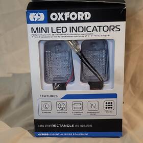 Oxford El336 Mini Indicators Long Stem Rectangle Pair Front Rear 21w Waterproof
