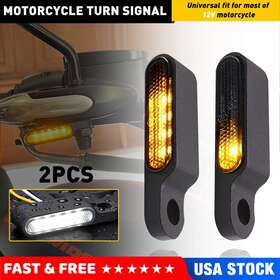 Oxilam Mtc-zxd-3031db For Yamaha Chopper Motorcycle Led Turn Signals Amber Blinker White Running Light