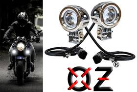 Oz-usa Mt-002-c Chrome 20w Led Lights Spot Motorcycle Cruiser Fog Hid Passing Running White Xl