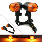 Pair Universal Motor Amber Turn Signal Brake Light For Harley Honda Kawasaki Bmw