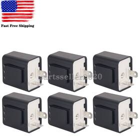 Partsseller2020 607193452182 6x 2-pin Adjustable Led Flasher Relay Turn Signal Blinker 12v Light Motorcycle Partsseller2020 607193452182 6x 2-pin Adjustable Led Flasher Relay Turn Signal Blinker 12v Light Motorcycle