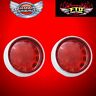 Pb-bb-r-1156cr Custom Dynamics Probeam Bullet Bezel Turn Signal Inserts Chrome Red