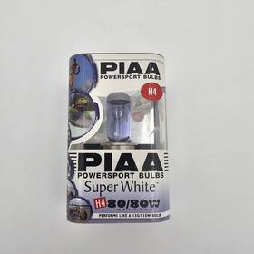 Piaa 70418 H4 Powersport Bulb Super White 80/80w 135/115w 3800k