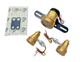 Profab 699956912699 Motorcycle Solid Brass Led Taillight And Turn Signals Like Titmouse Low Brow