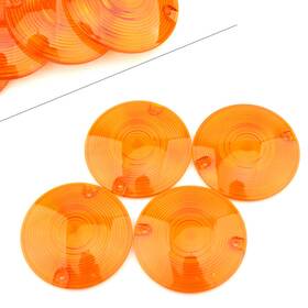 Purple 550753493654 4x Turn Signal Light Amber Lens For Harley Tour Glide Classic Fltc 1986-1991