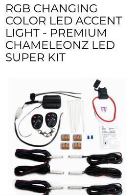 Radianz Hardcore Lighting 67865456655 Rgb Changing Color Led Accent Light - Premium Chameleonz Super Kit