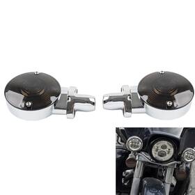 Raimukurijinusa 550746671250 Front Flat Turn Signal Housing Smoke Lens Fit Harley Fat Boy Heritage Softail