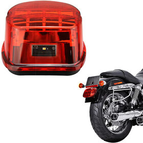 Red Tail Brake Led Light For Harley Custom Motorcycle Stop Lamp Xl Flh Fx Fxr