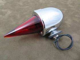 Replica 332284 Light Spyke Bullet Glass Lens Single Element Marker Tail Metal Chrome