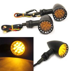 Rich Choices D-yuecaqp75 2pcs Amber Cnc Motorcycle Bullet Led Turn Signal Light Blinker I