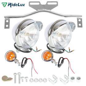 Ridelux R3555420 Motorcycle Turn Signal Light Driving Spot Fog Bar With Bracket For Honda