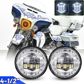 Ridroid Wd00003 4.5inch 4-1/2 Inch Led Auxiliary Spot Fog Passing Lights Lamps For Harley Motorcycle