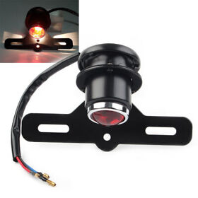 Round Retro Motorcycle Brake Tail Light Led Lamp For Bobber Chopper Cafe Racer