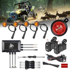 Roykaw Roy559 Utv Turn Signal Kit With Horn Atv Street Legal Blinker For Sid