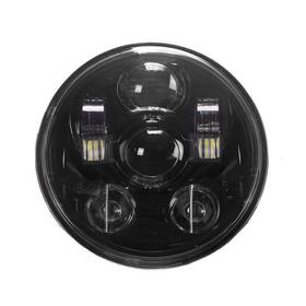 Saddle Tramp Bc-562b Motorcycle Headlights - 5.6 Inch Round Black With Partial