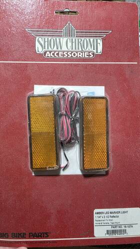Show Chrome 16-107a Accessories Amber Led Marker Light Reflector