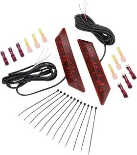 Show Chrome 725378980791 Front Fender Led Marker Lights Red 41-202
