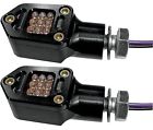 Signal Black Anodized Lights Machine Marker Led Turn Motorcycles Square Joker