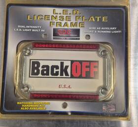Signal Dynamics 02001 - 2028 Led License Plate Frame Chrome With Dual Strips