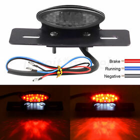 Smoke Led Tail Light License Plate Running Stop Fit For Kawasaki Suzuki Honda