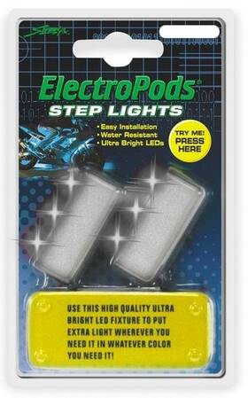 Street Fx 1043192 Electropods Step Lights - White/chrome