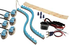 Street Fx 1044655 Lighting Proflex Kit - Green Leds Chrome