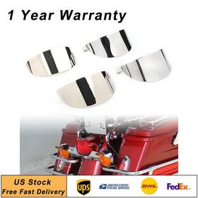 Successsssusa 550744344804 Chrome Front Rear Turn Signal Visors Cover For Harley Touring 86-17 Flht And Flstc