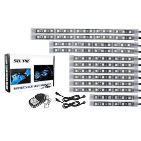 Sunpie 8542098956 12pcs Motorcycle Light Kit Strips Multi-color Accent Glow Neon Ground