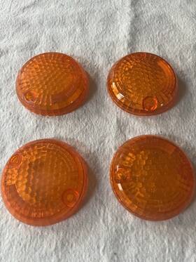 Suzuki 35601-49 Amber Turn Signal Lens Set Of 4 Motorcycle Indicator Covers