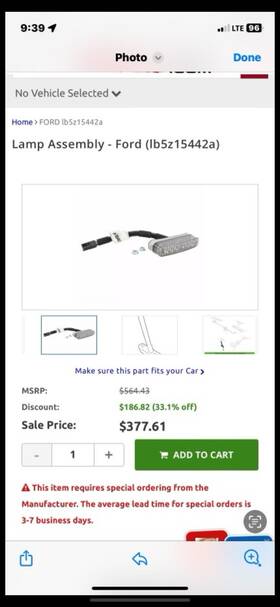 Lb5z15442a Tasca Parts Police Grill Light Lb5z15442a Tasca Parts Police Grill Light