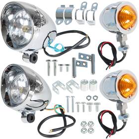 Tectech 3491100 For Motorcycle Chrome Passing Driving Spot Fog Lamp Turn Signal Light New