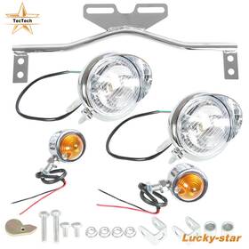Tectech 3512324 Motorcycle Driving Spot Fog Light Bar With Bracket Turn Signal For Honda New