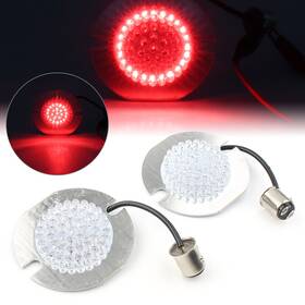 Tktkparts 550748134593 1157 Red Led Turn Signal Light Indicator Inserts For Harley Electra/ultra