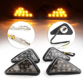 Tktkparts 612345271733 Clear Motorcycle Led Turn Signal Lights Amber Lamp For Kawasaki Ninja Zx6r Zx10r