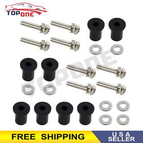 Topone Topot001449 New Headlight Bucket Nacelle Stainless Steel And Rubber Well Nut Kit For Harley