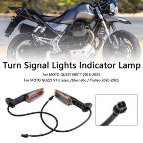 Topteng Ts-247-blk Turn Signal Lights Indicator Lamp For Moto Guzzi V7 V9 V100 V85tt Stelvio T9