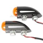 Tsn00819 Tsif Turn Signal Lights Black Amber Half Bullet Fits Harley