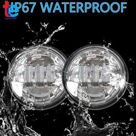 Turitrade Tr43166 For Motor 2x 4.5 Inch Chrome Led Spot Fog Passing Light Lamp