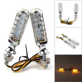 Twoagain 550730346836 10mm Universal Motor Turn Signal Light Indicator Blinker Amber Bulbs Chrome Us
