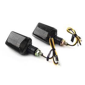 Twoagain 550730435578 Pair Motor 8mm Amber Bulb Turn Signal Indicator Lights Black Universal 12v Us